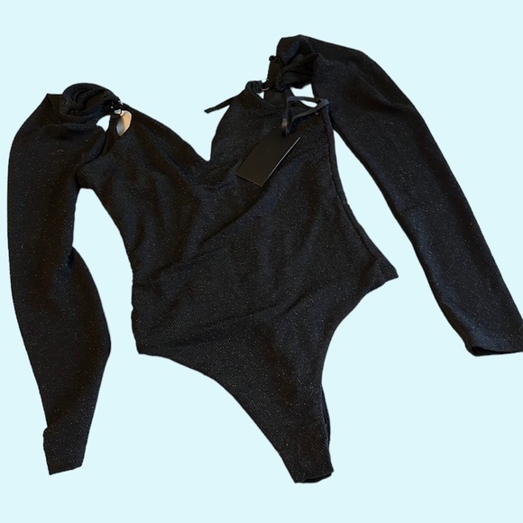 Black body suit by h:ours, long sleeves , small - Picture 1 of 5